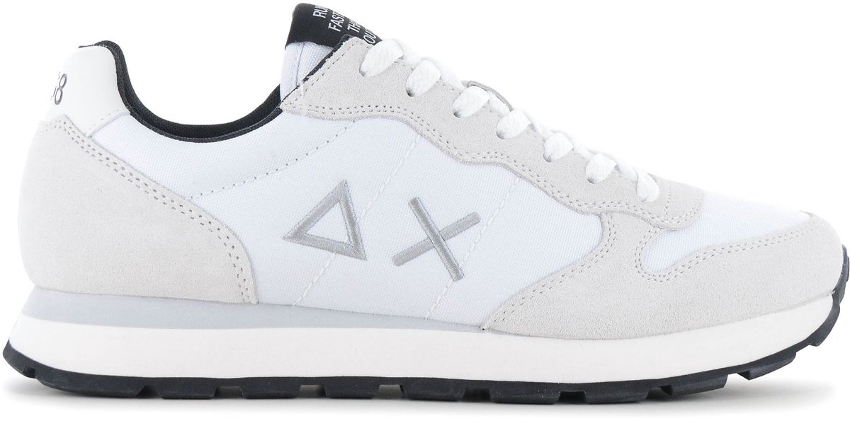 SUN68 Tom Solid - Heren Sneakers Schoenen Wit Z46101-01 , Maat: EU 42