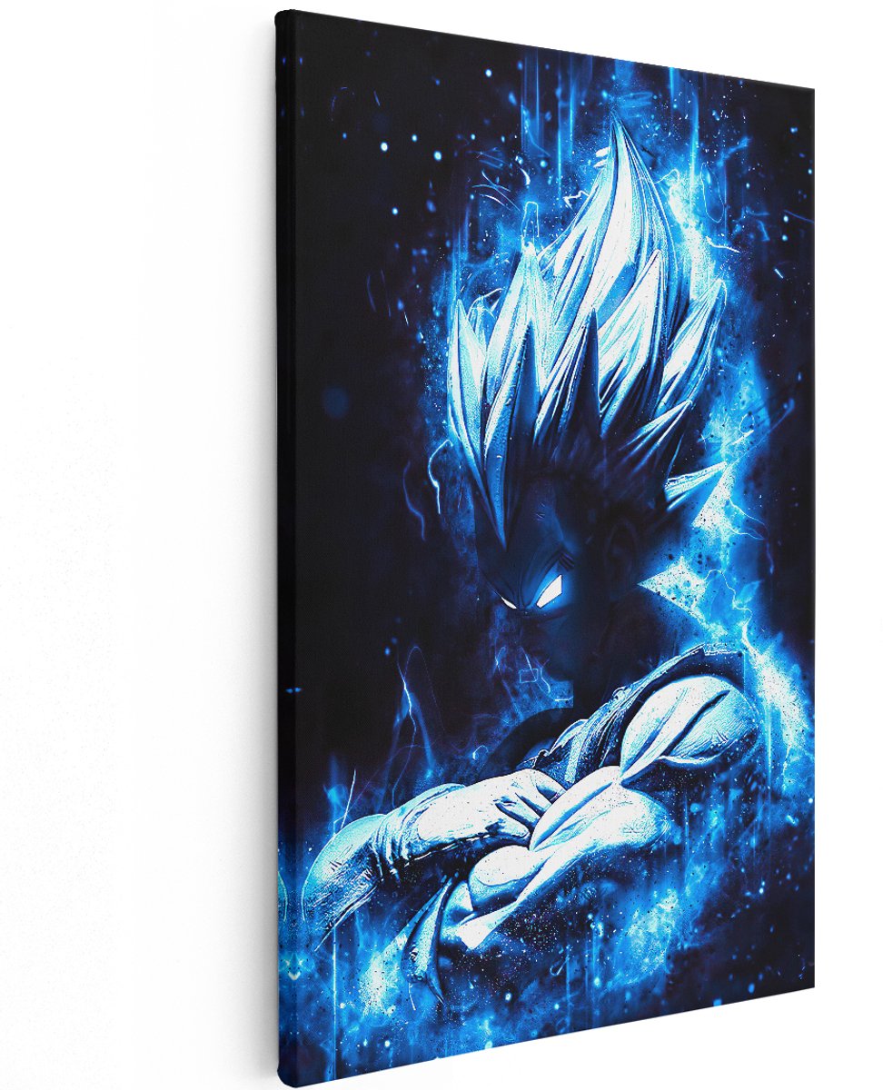 Artaza Canvas Schilderij Vegeta uit Anime Dragon Ball - 120x180 cm - Groot - Wanddecoratie Slaapkamer - Muurdecoratie - Schilderijen