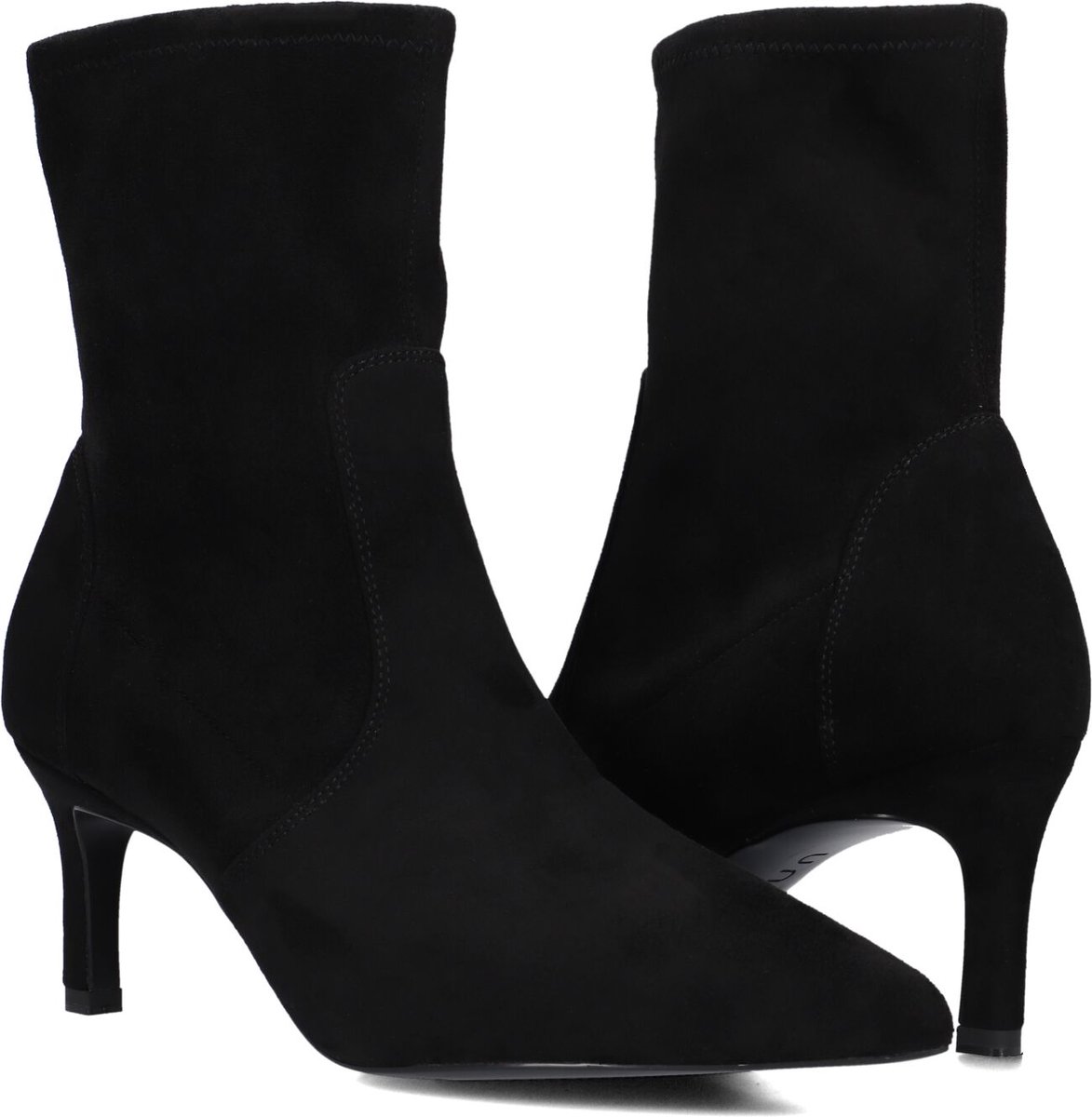 Unisa Lavoy Enkellaarsjes - Enkelboots met rits - Dames - Zwart - Maat 36