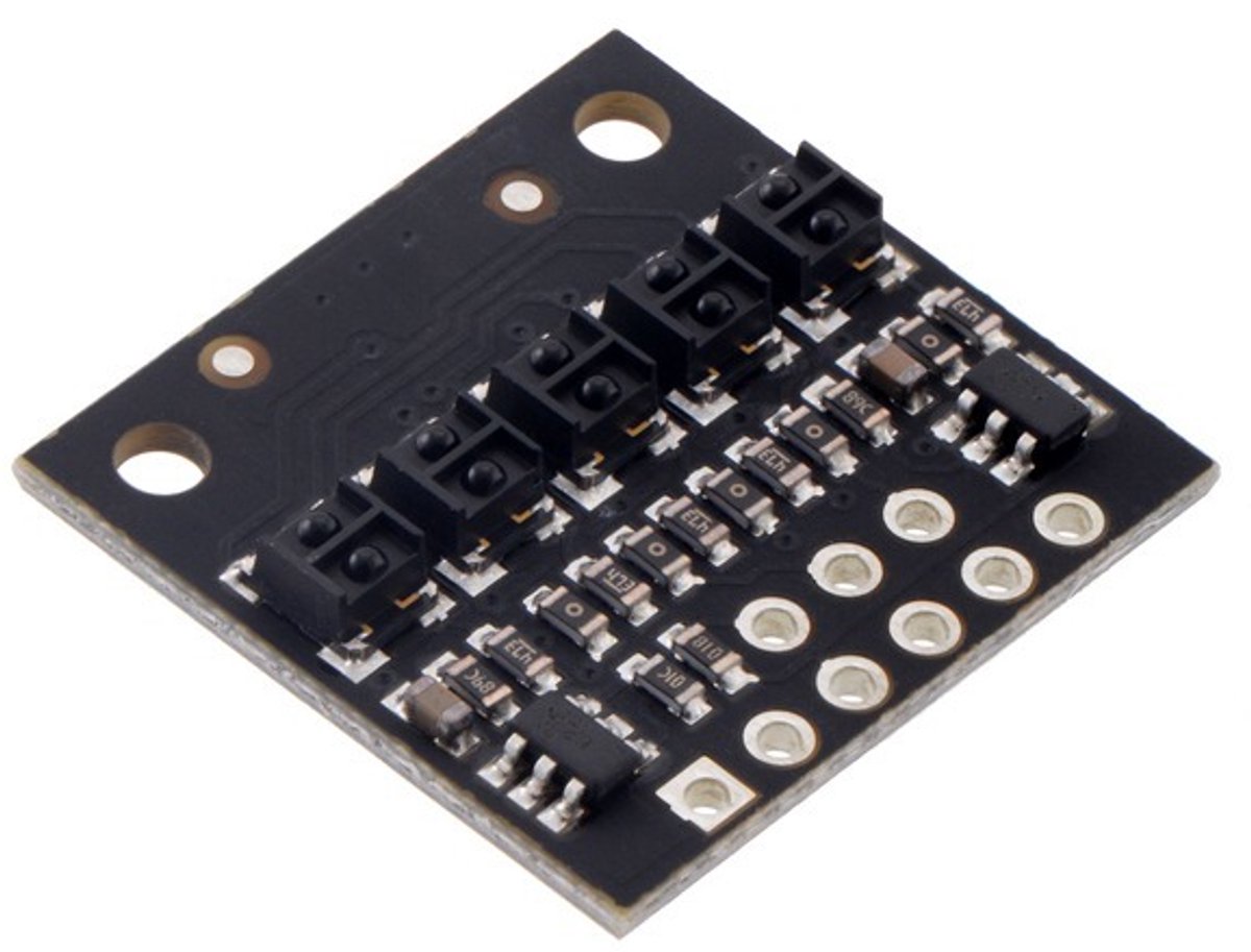 QTRX-HD-05A Reflectiesensor Array: 5-kanaals, 4 mm pitch, analoge output, lage stroom Pololu 4405