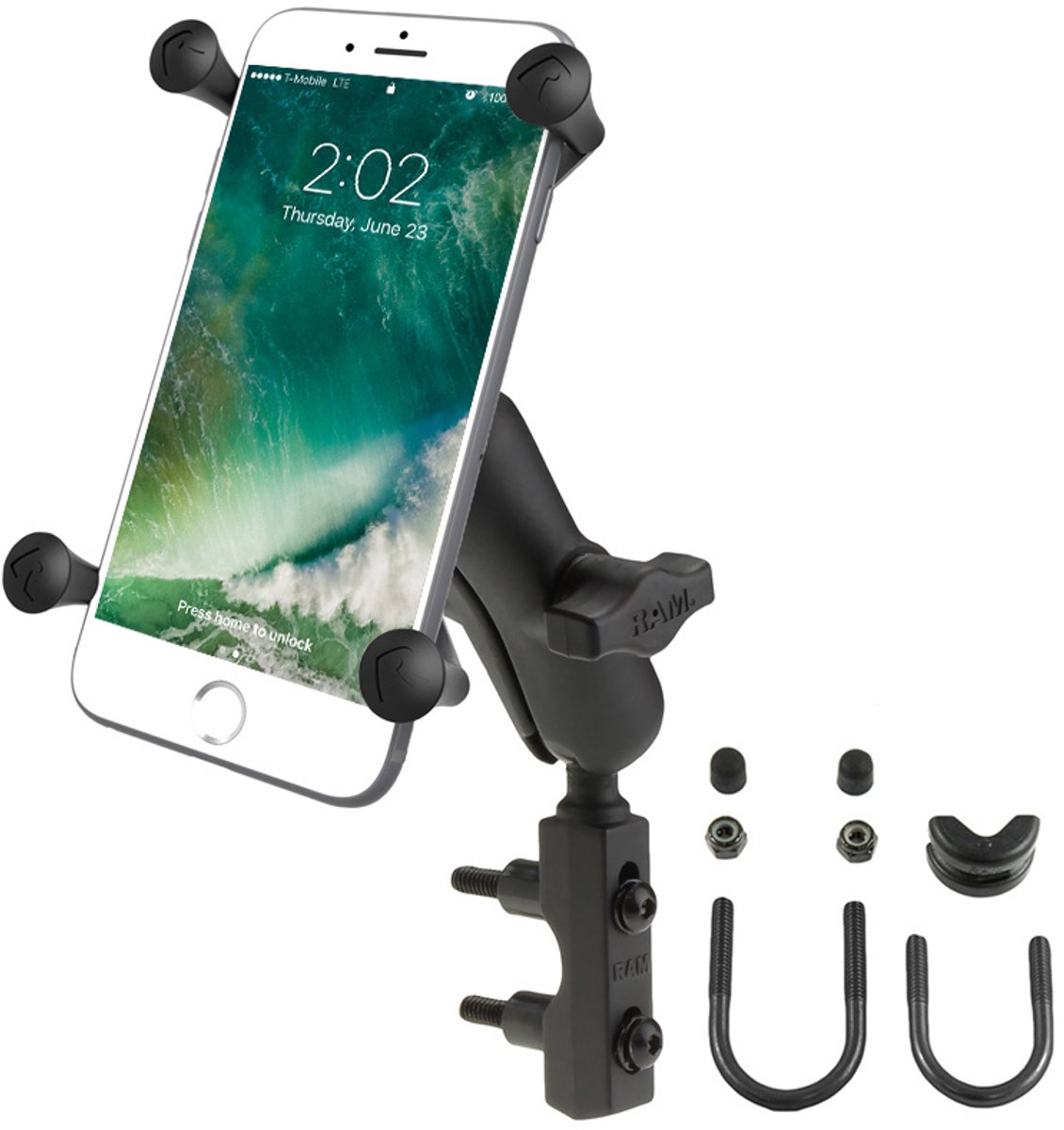 Combination Base met Large X-Grip Set Medium arm