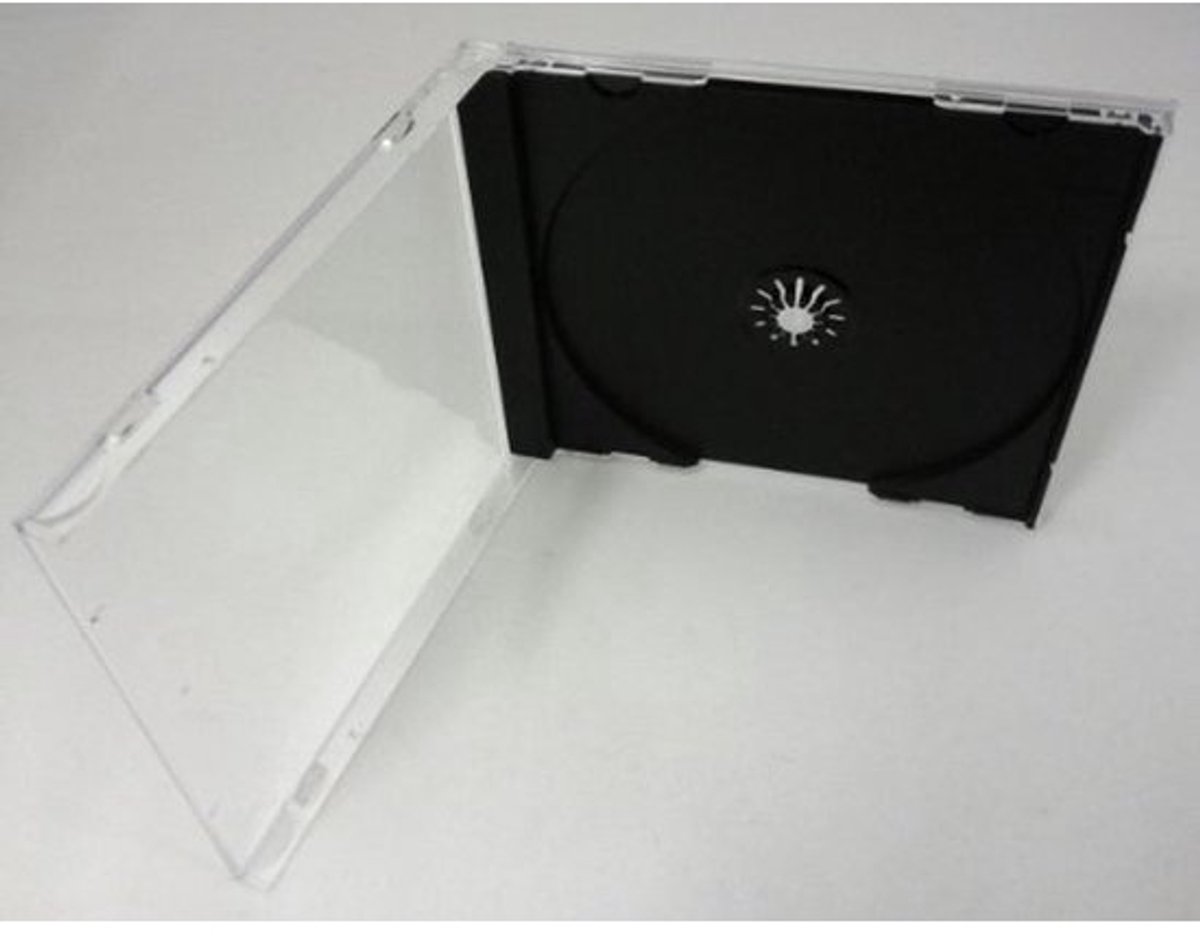 Dubbele CD/DVD Koffer Zwart met Smart Tray - Opslagoplossing voor 2 CDs