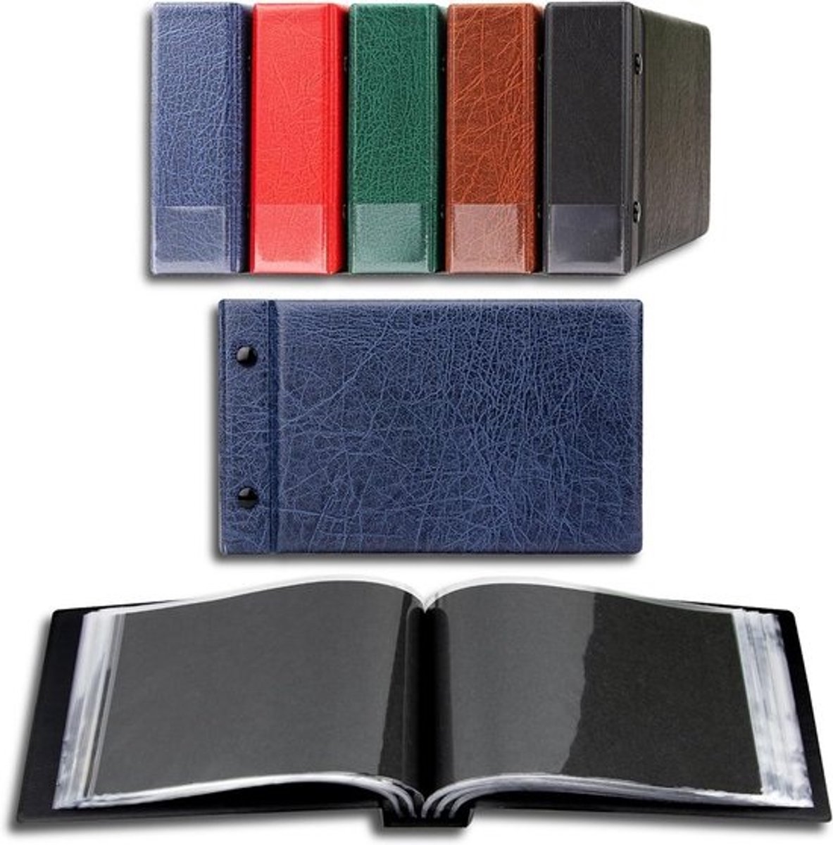 Album voor 100 Postkaarten en Brieven tot 190 x 125 mm, Blauw