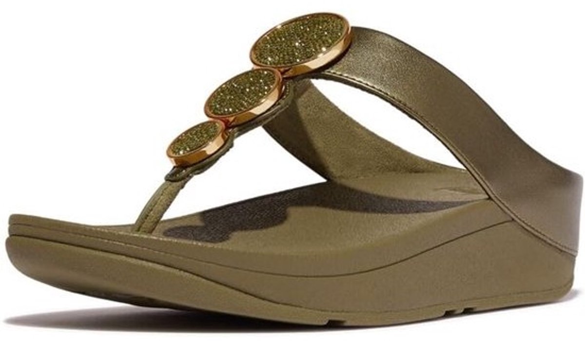 Dames Teenslippers met Hoog Comfort en Metallic Details