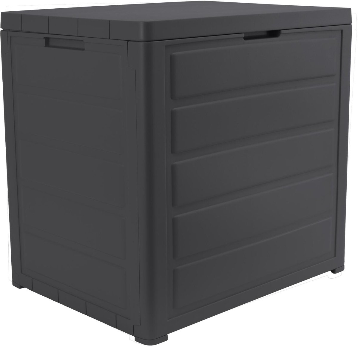 EDA Tuinkussen opbergbox Lena - compact - antraciet - kunststof - 120 liter - 58 x 44 x 56 cm
