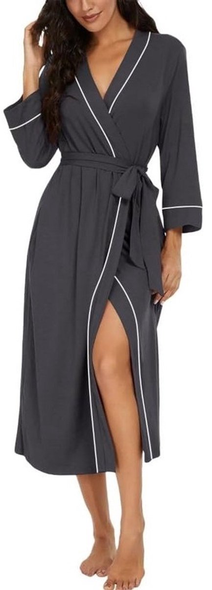 Dames Kimono Robes Lange Badjassen 3/4 Mouw Loungewear