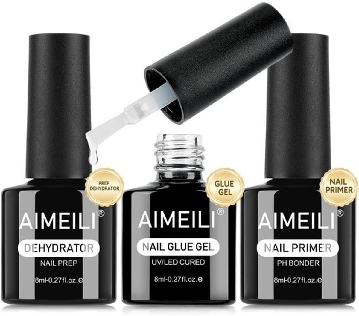 Nail Dehydrator en Primer Set - Sterke Gel Nagellijm voor Acryl Nagels - 3 x 10ml
