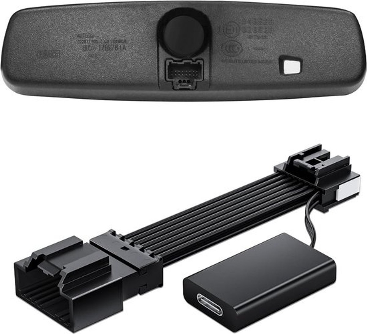 Dashcam Stroomadapter 16-Pin voor Auto's zoals F150, F250, Explorer en Bronco - Verbeterde Verbinding met Achteruitkijkspiegel