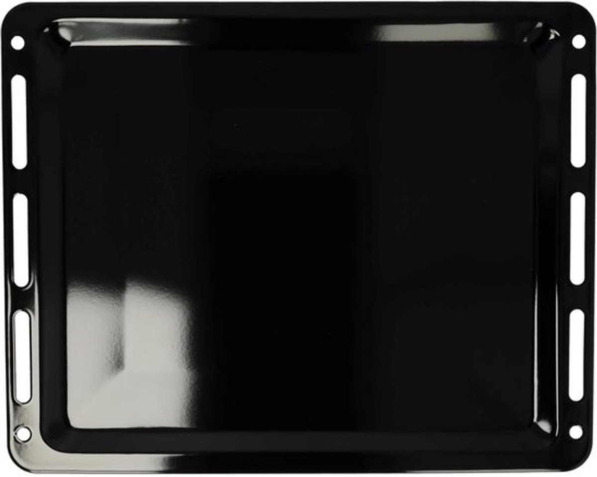 Baking tray replacement for oven - 45.5 x 36 x 2 cm, non-stick coating, enameled, black