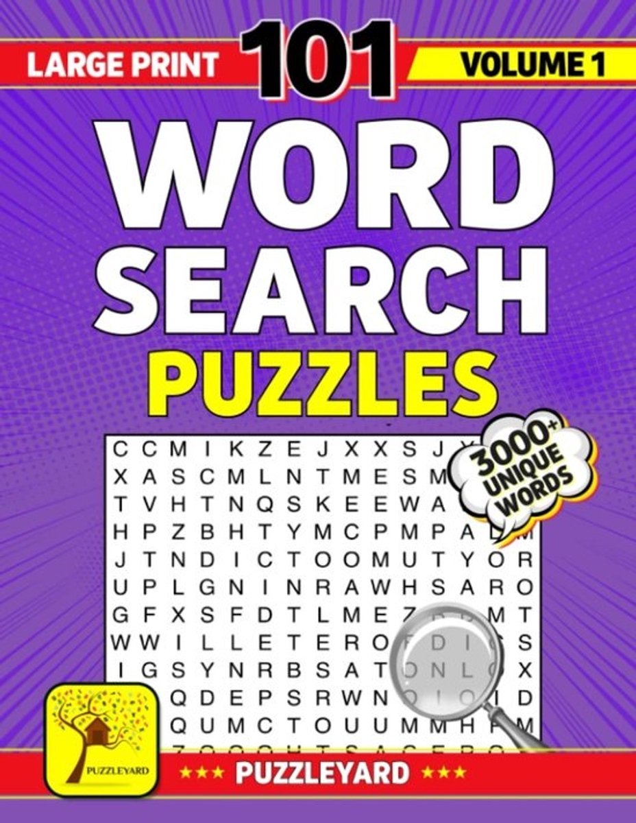 Grote Letter Woordzoeker Puzzels voor Volwassenen - 101 Puzzels met Diverse Thema's | Meer dan 3000 Unieke Woorden