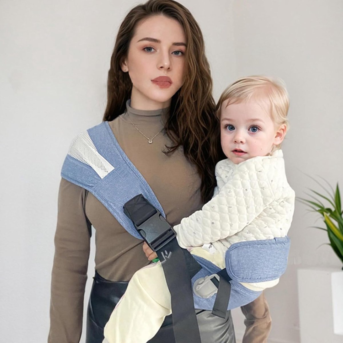 Heupdrager Baby - Draagzak - Comfortabel Dragen - Ergonomisch Ontwerp - Tot 25 kg - Blauw – foto 3
