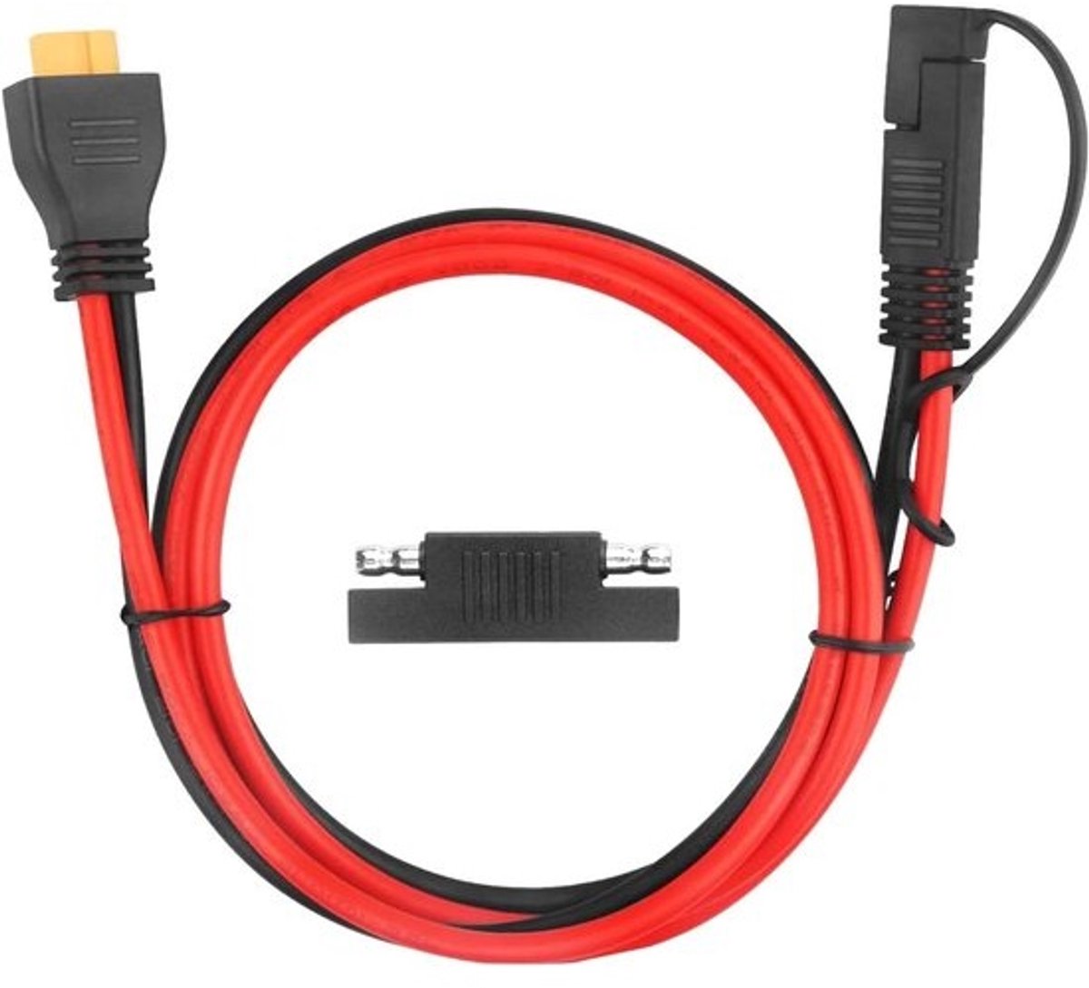 SAE naar XT60 Kabel - Adapter Kabel - Zonne-energie Opladen - 10 AWG Puur Koper - 1 Meter - Rood