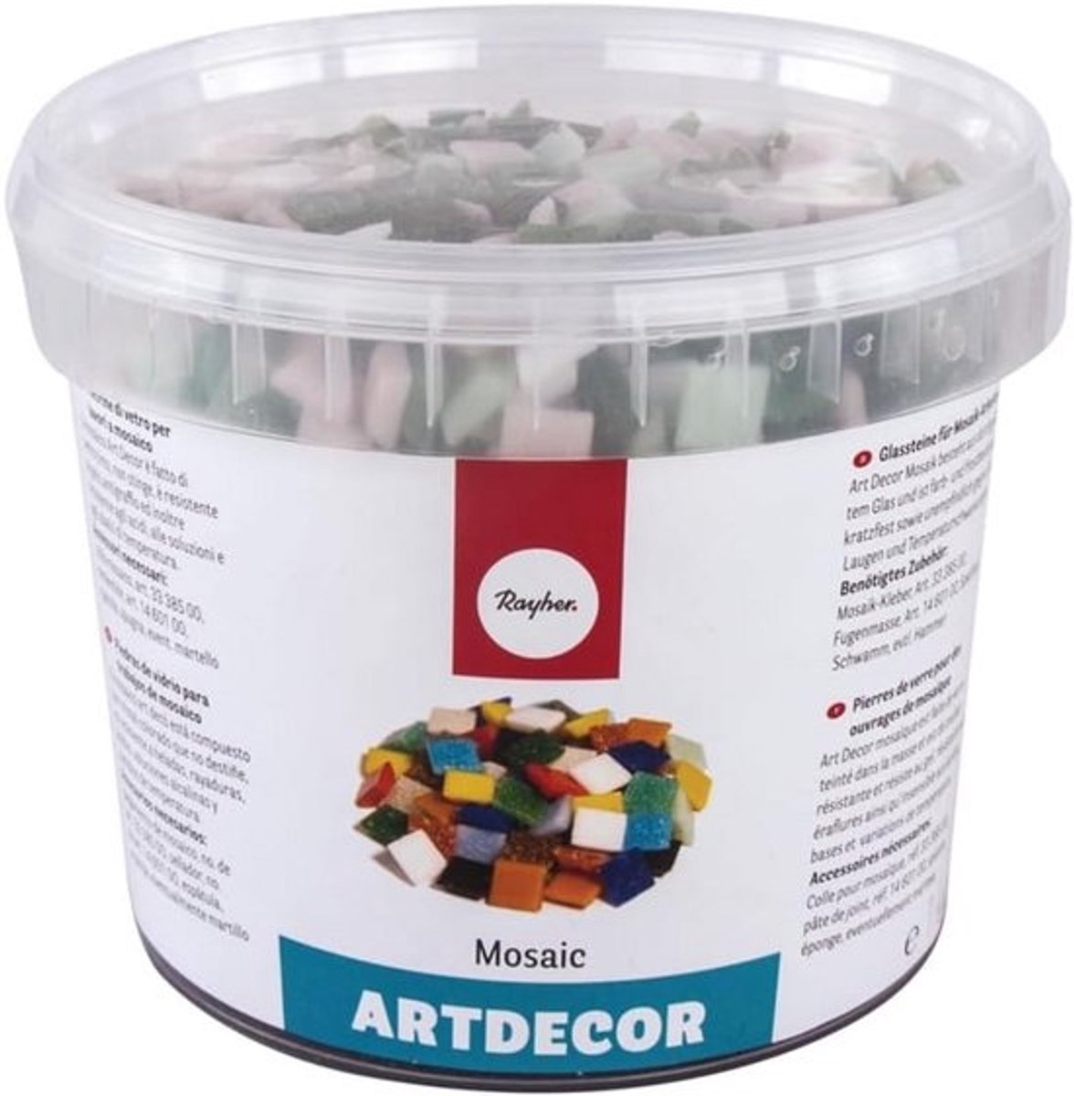 Mozaïek Mix Groentinten 1x1cm - 1300 Stuks voor Creatieve Decoraties