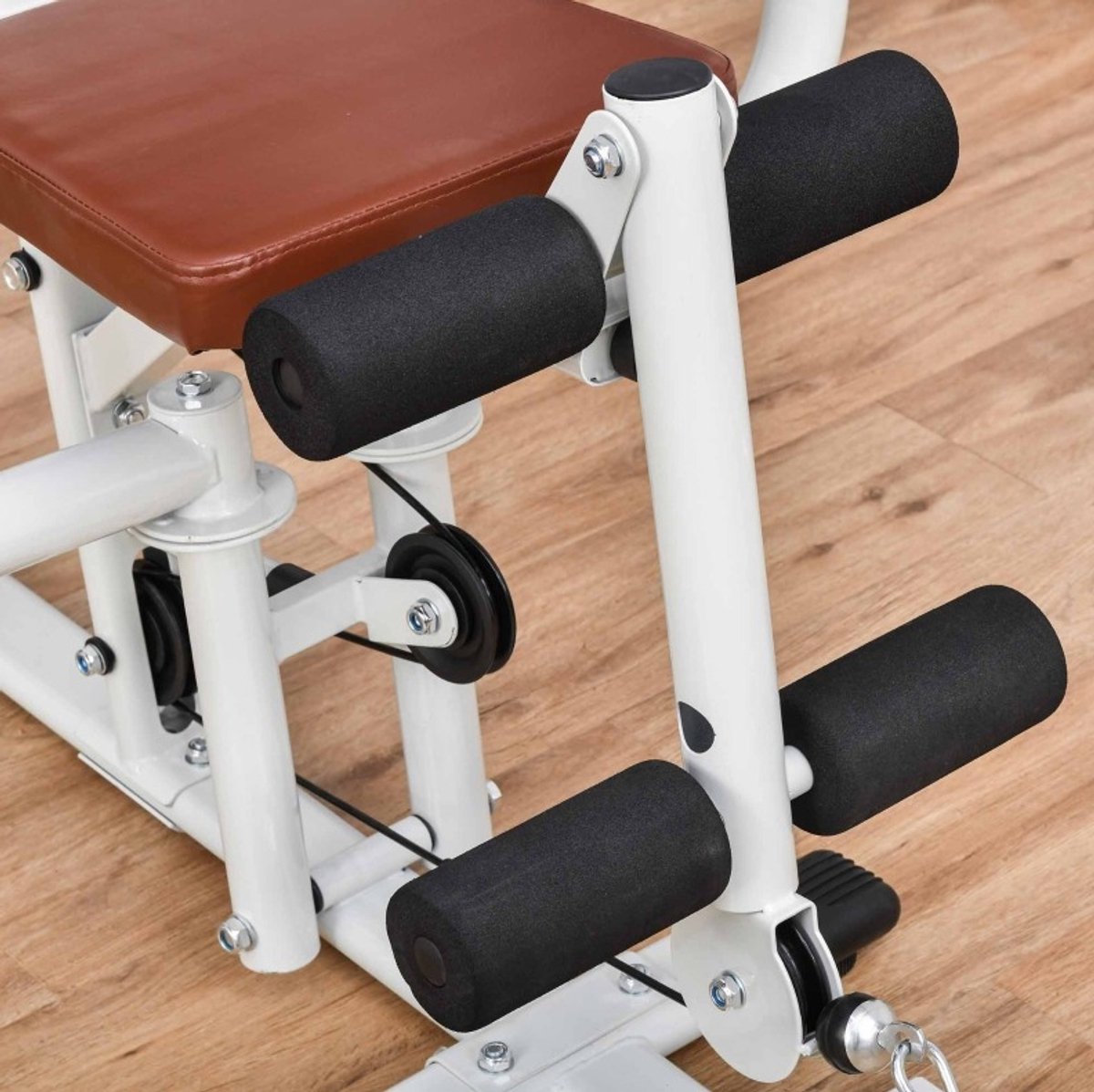 MODFU - Krachtstation - Multigym Met Gewichten - Lat Pulldown En Leg Curl - Metaal - Wit