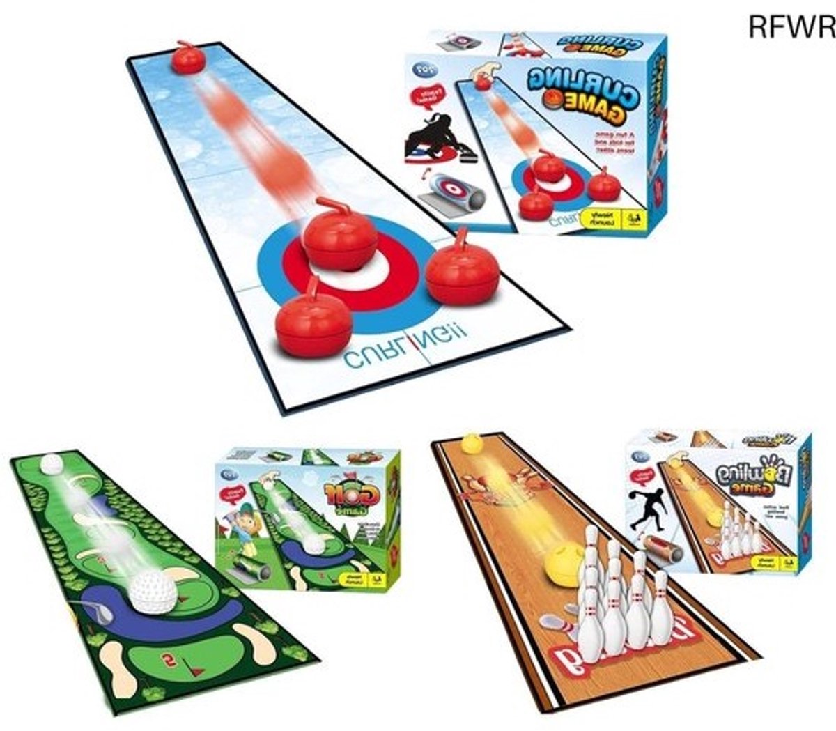 RFWR® Tafelcurlingspel voor kinderen - Klein tafelbladgolfspel voor thuisfeesten