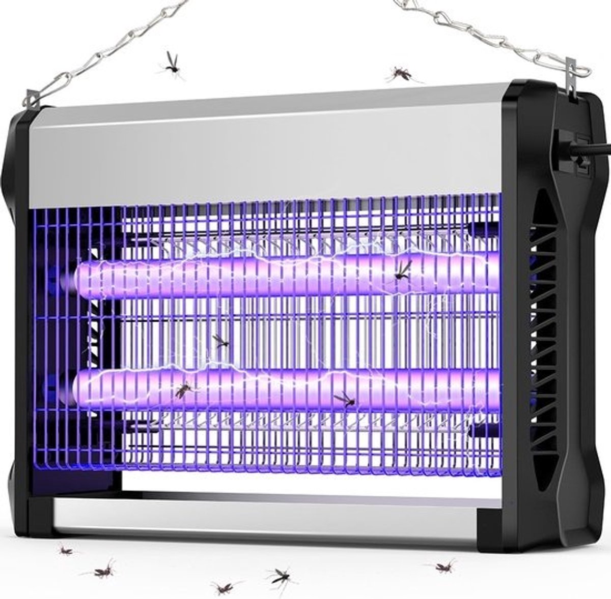Effectieve Insectenvernietiger - Elektrische Vliegenval voor Binnen en Buiten - 20W Anti-Muggen en Vliegen met Verlengde Ketting