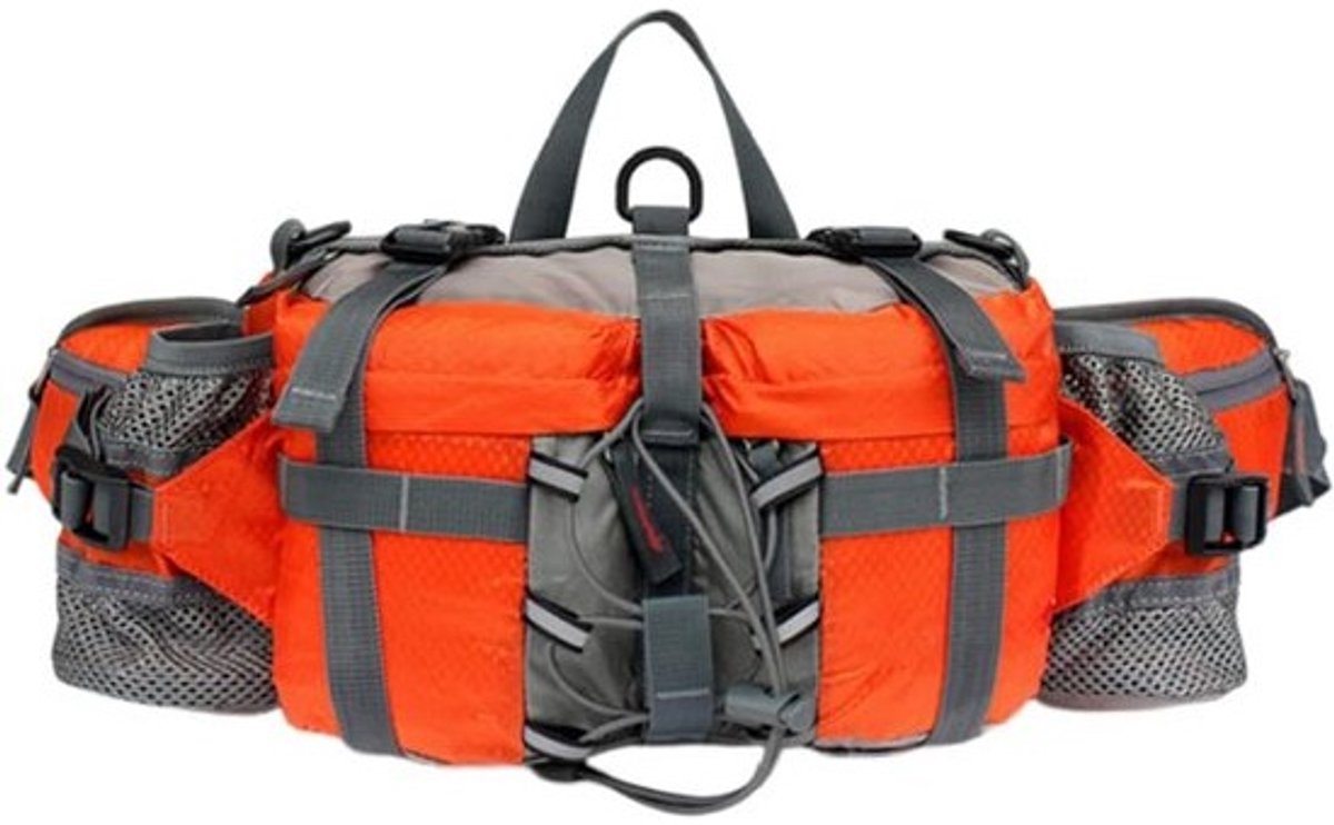 Waterdichte Heuptas met Bidonhouder - Ideaal voor Wandelen, Fietsen en Reizen (Oranje)