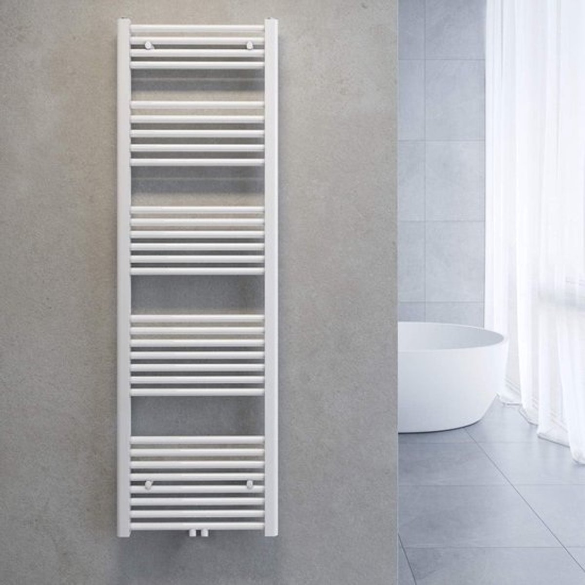 Verticale Handdoekradiator Badkamer Rechte Paneelradiator RVS - Diverse Afmetingen
