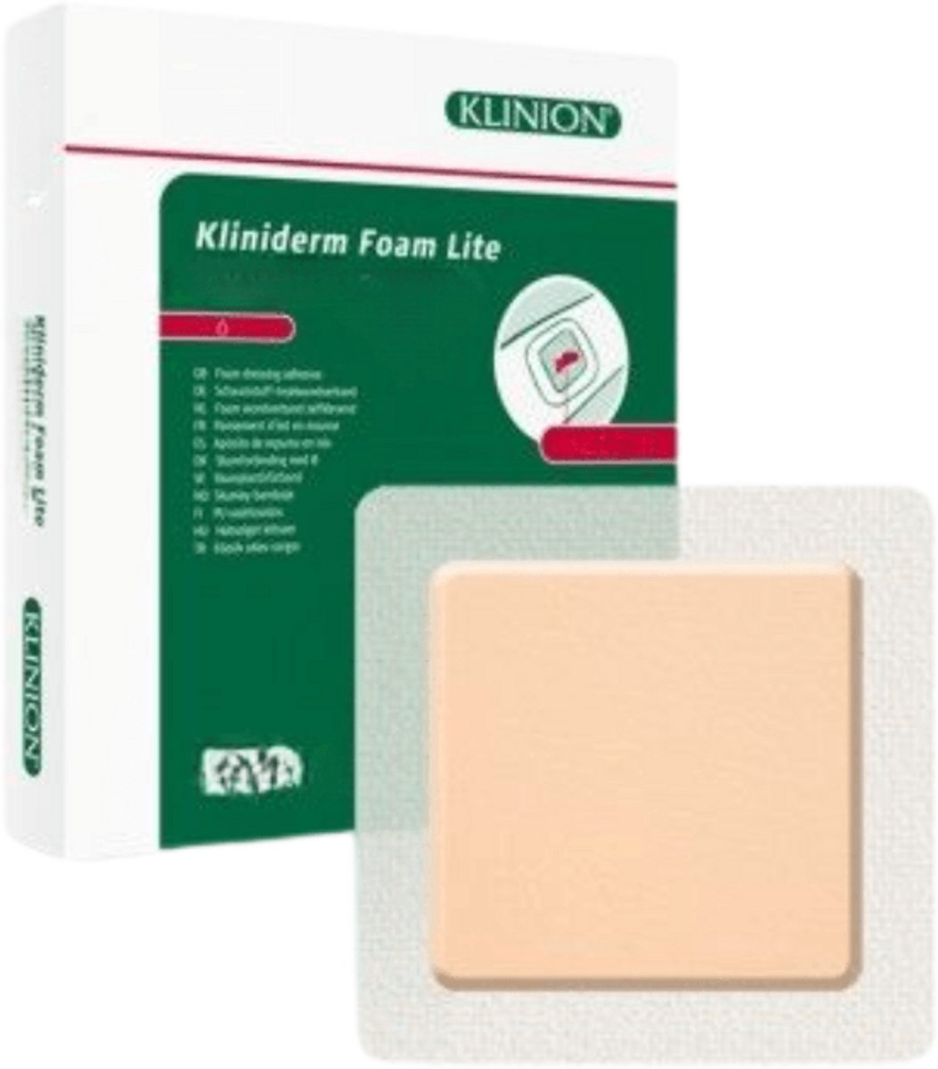 Kliniderm Foam Silicone Lite schuimverband met Border 5x12,5cm Klinion