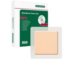 Kliniderm Foam Silicone Lite schuimverband met Border 5x12,5cm Klinion