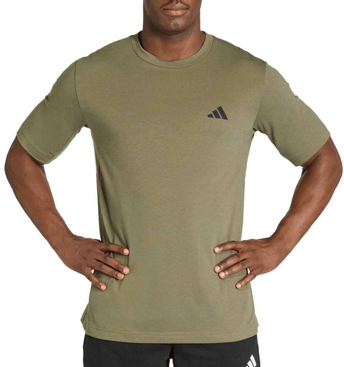 Adidas Essentials Shirt Heren Olijfgroen