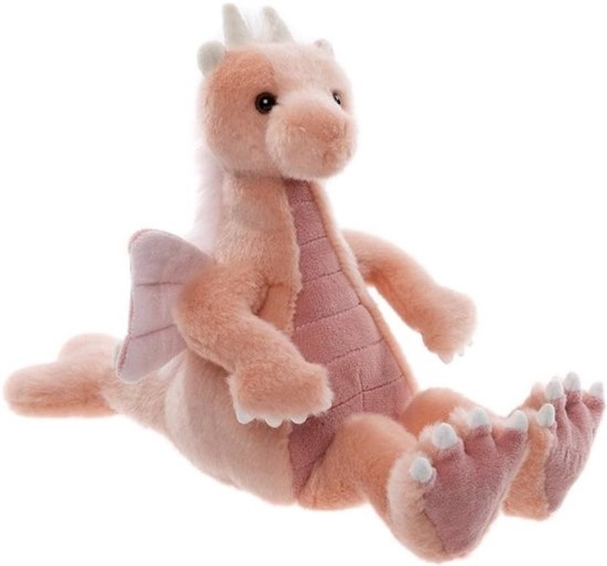Draken Knuffelbeer - Pluche Dier - Verzamelen en Knuffelen - Zacht en Gedetailleerd - 20 cm Hoog - Roze