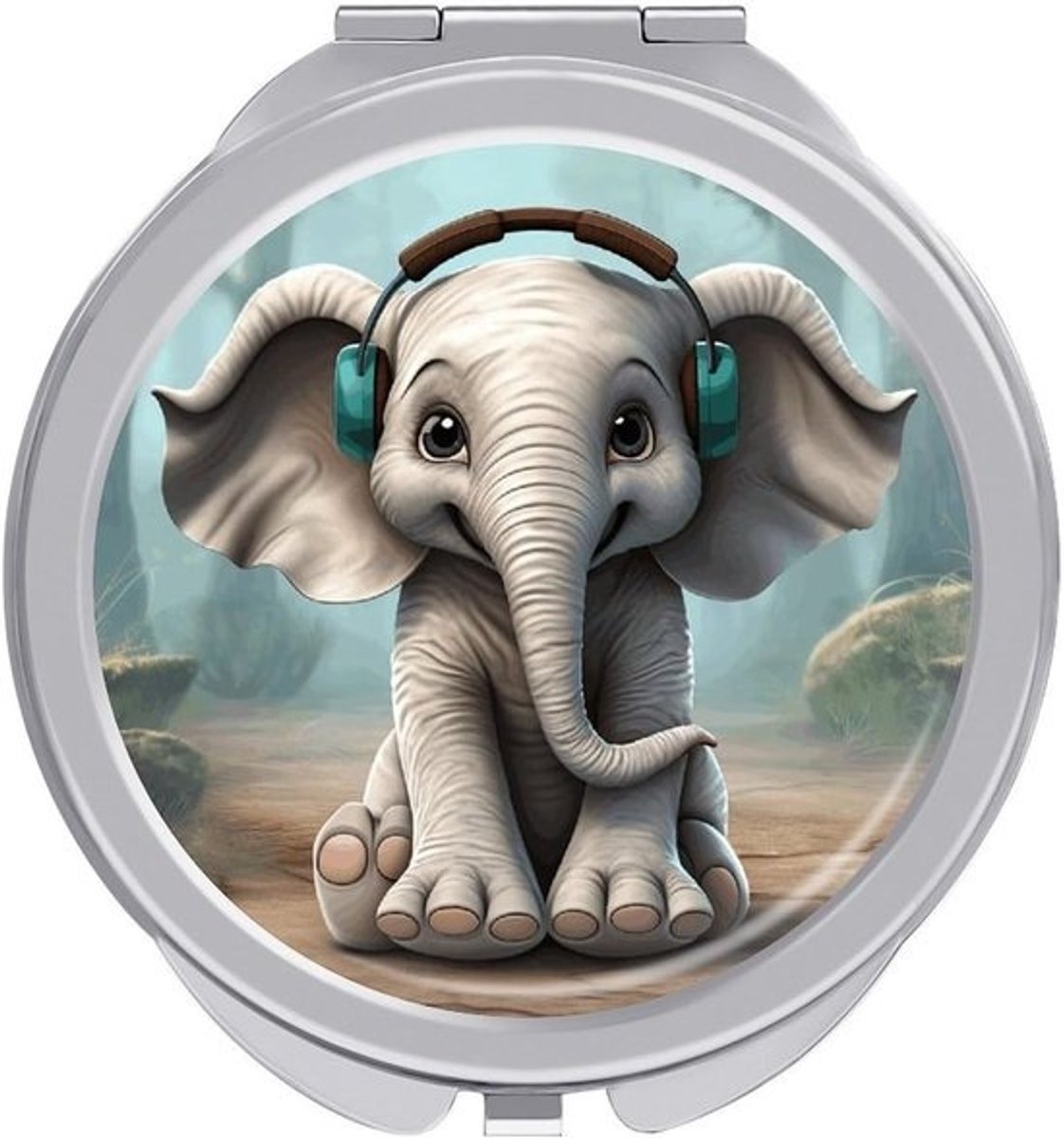 Make-up spiegel - Vanity Mirror - Dagelijkse make-up - Compact en draagbaar - 15 x 9.5 cm - Zilver