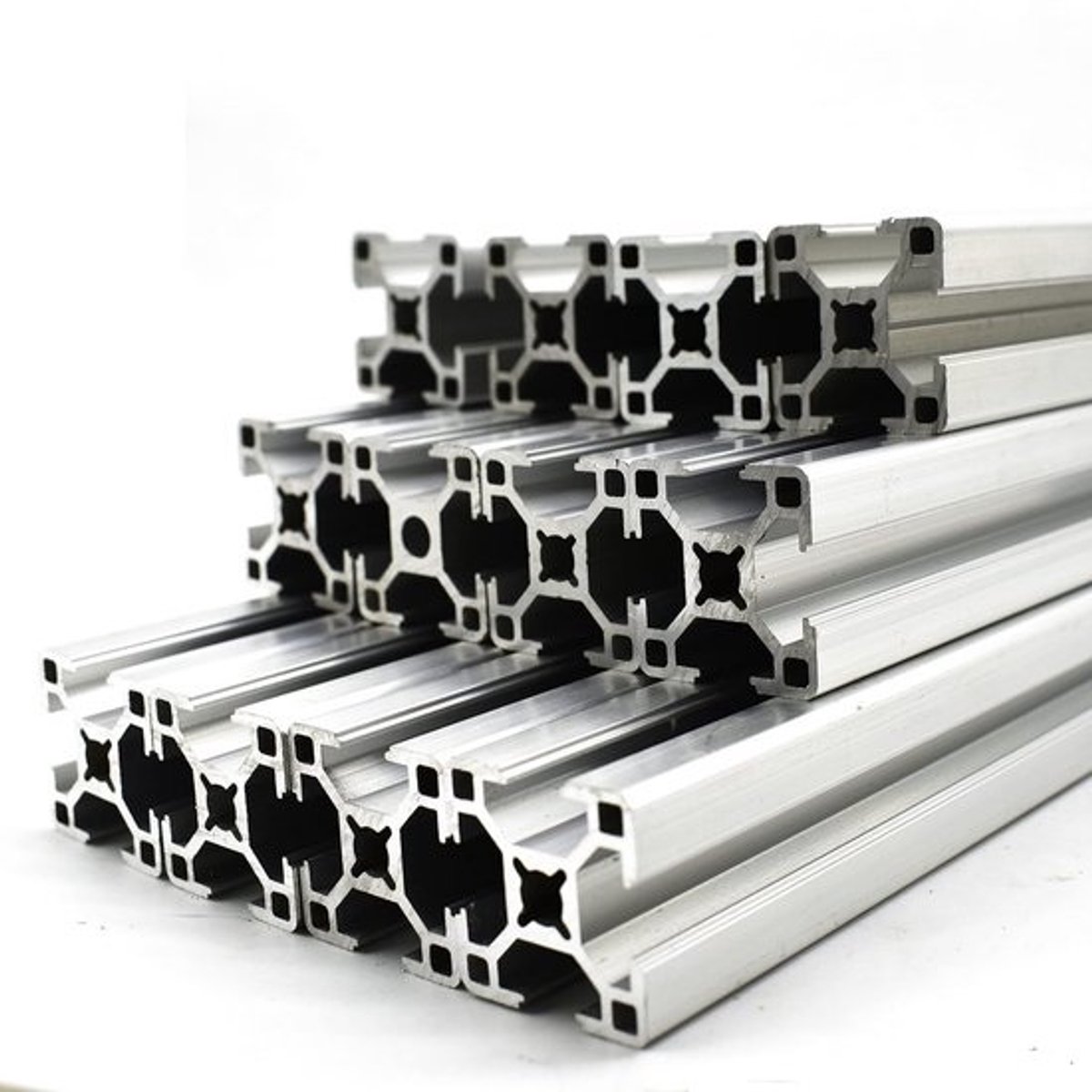 Aluminium Profielen - Constructieprofiel Groef 8 - Lichte Constructies Bouwen - Geanodiseerd Lichtgewicht Materiaal - 30x30 mm 300 mm - Zilverkleurig