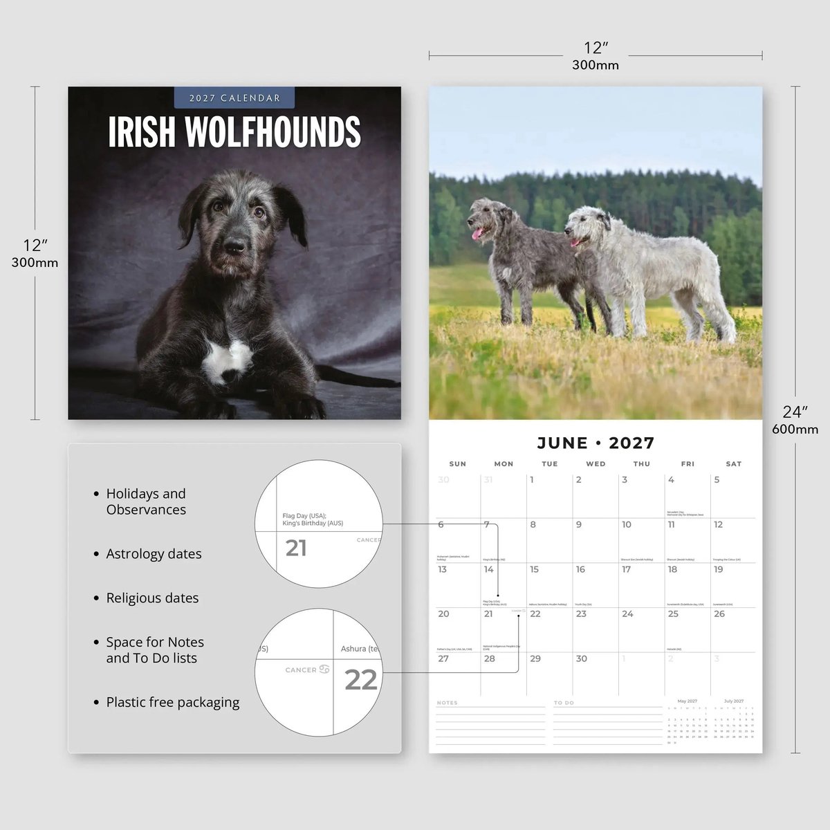 Ierse Wolfshond Kalender 2027