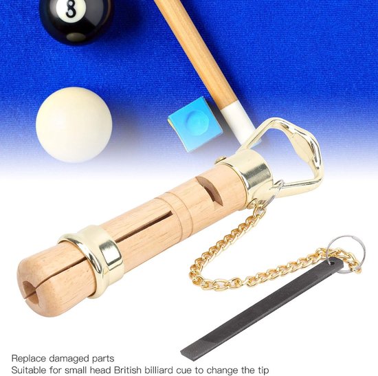 Houten Pole Cue Tip Reparatietool voor Billiard Kegels - Handige Accessoire voor Vervangen en Polijsten van Cue Tips van houten — afbeelding 3