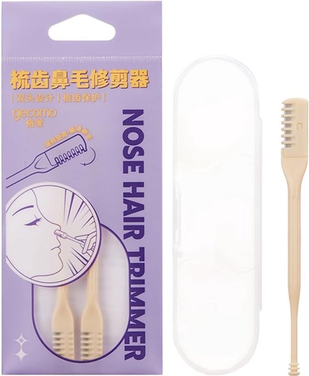 Neushaartrimmer 2-in-1 - Handmatige Tondeuse - Snelle Verzorging - Dubbele Kop Functie - 8x4x1 cm