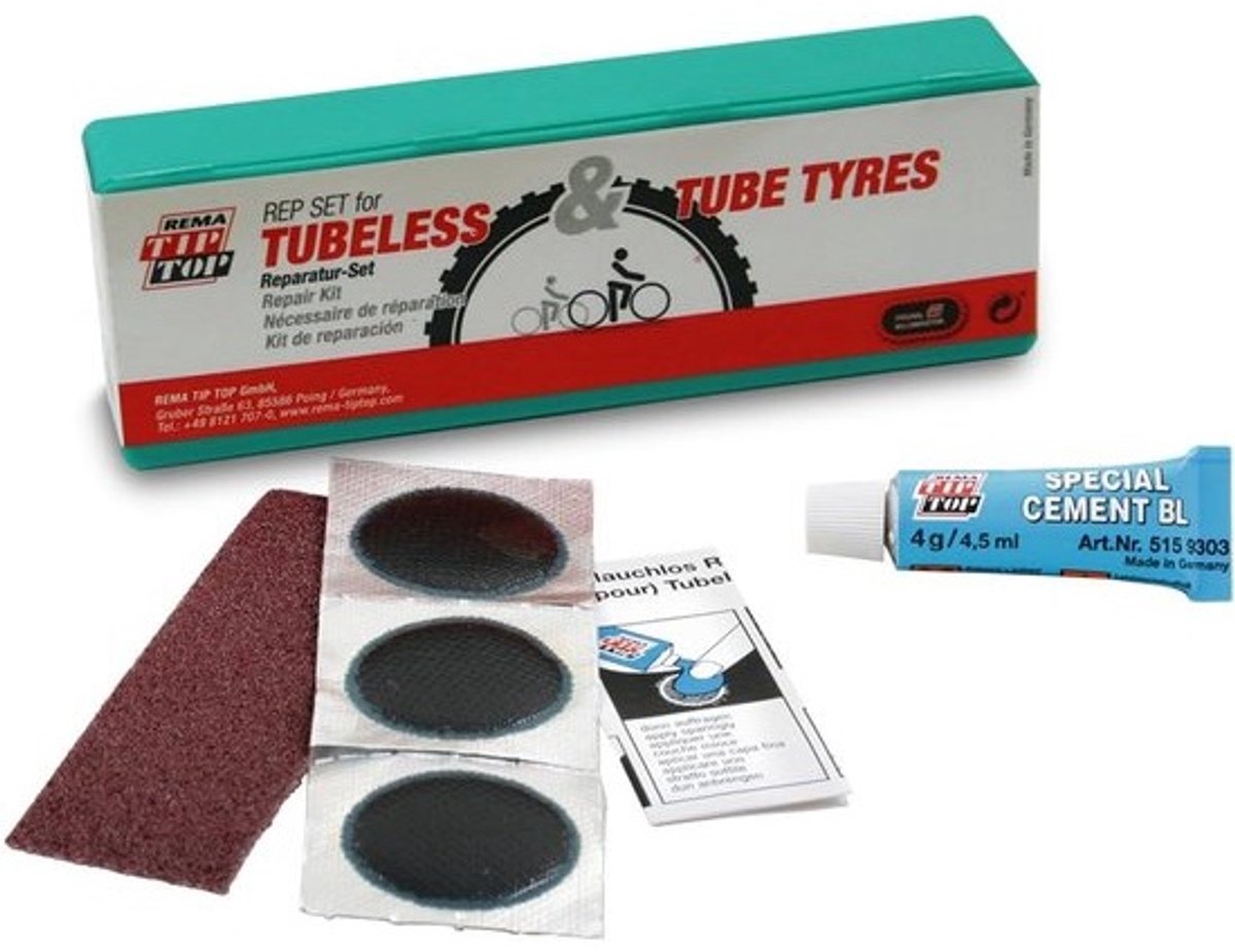 Reparatieset voor Binnenbanden en Tubeless Banden Fiets & Auto