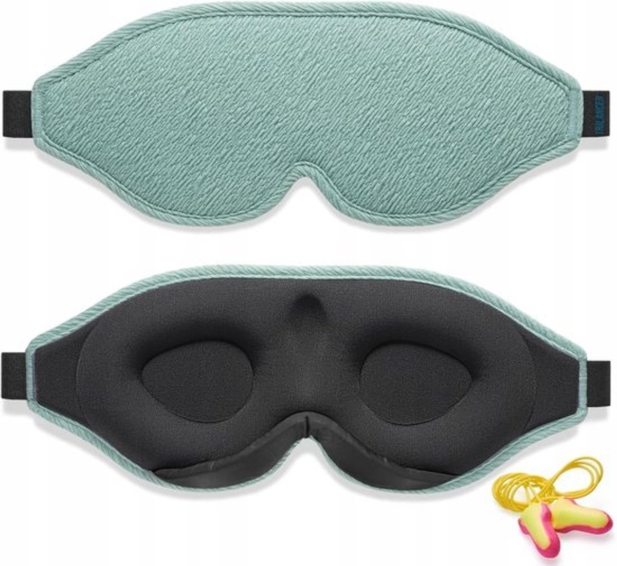 Groene Slaapmasker - 100% Lichtdicht, Zacht, Ideaal voor Reizen