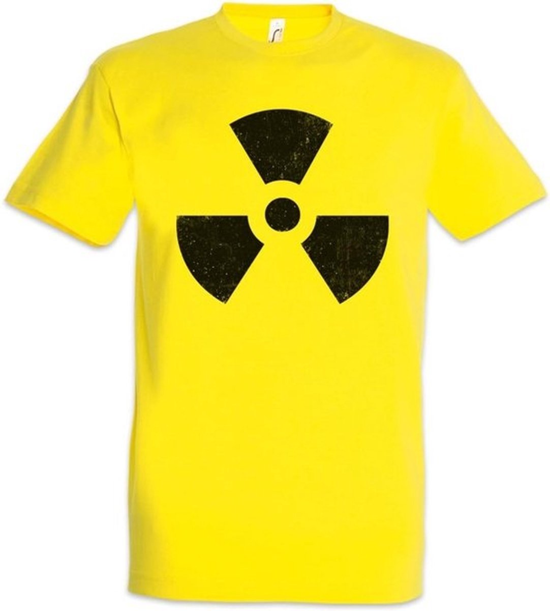 Heren T-Shirt met Vintage Radioactief Symbool - Premium Kwaliteit