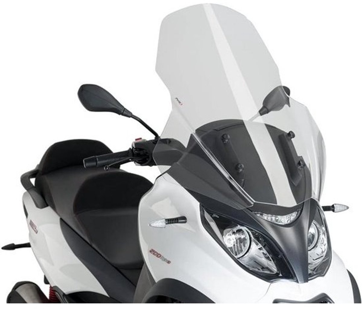 Grote Touring Windscherm voor Piaggio MP3 500 HPE ABS ASR (2018-2019) - Verhoogd Buismodel