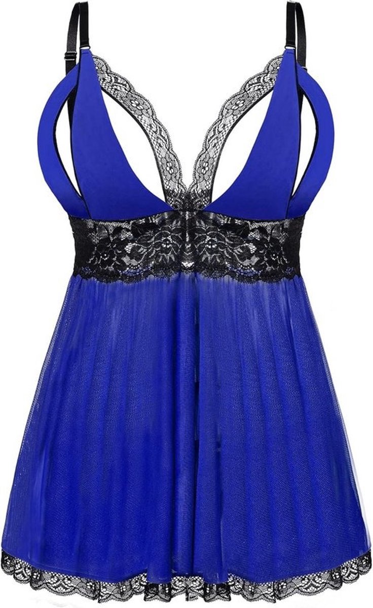 Sexy Plus Size Babydoll Lingerie Set met Kant en G-String voor Vrouwen