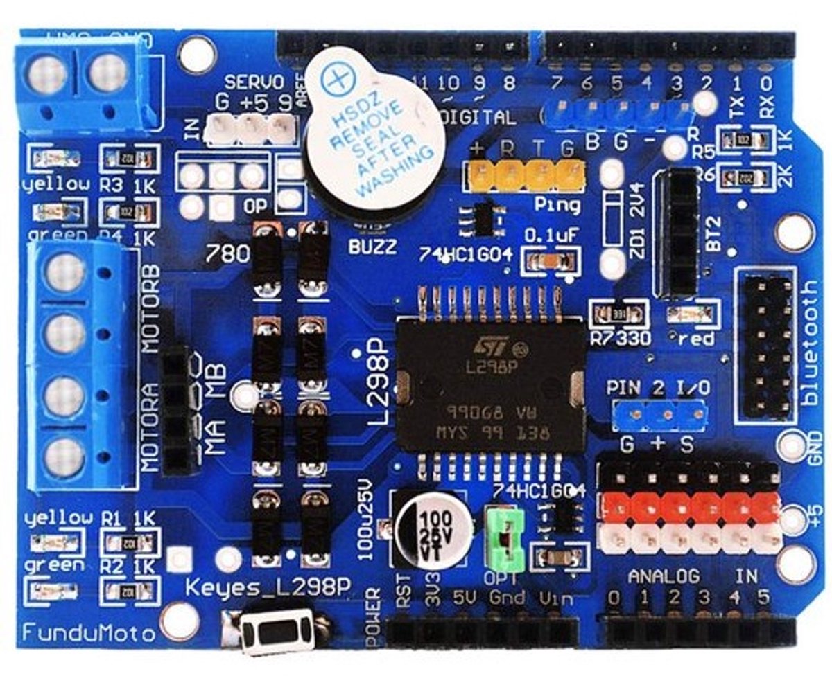L298P Motor Driver Module H-Brug DC Stappenmotor Controller voor Arduino