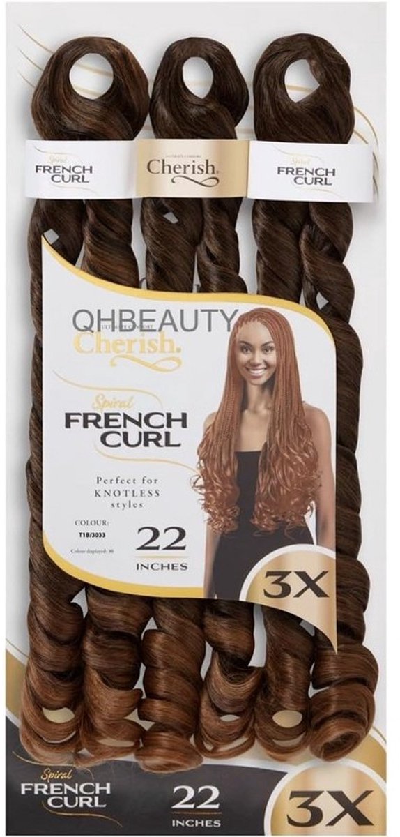 Synthetisch Krullende Bouncy Haar Extensie Vlecht - Spiraal Franse Krul 22 Inch