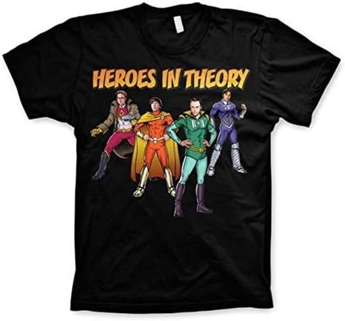 The Big Bang Theory Heroes In Theory T-shirt zwart