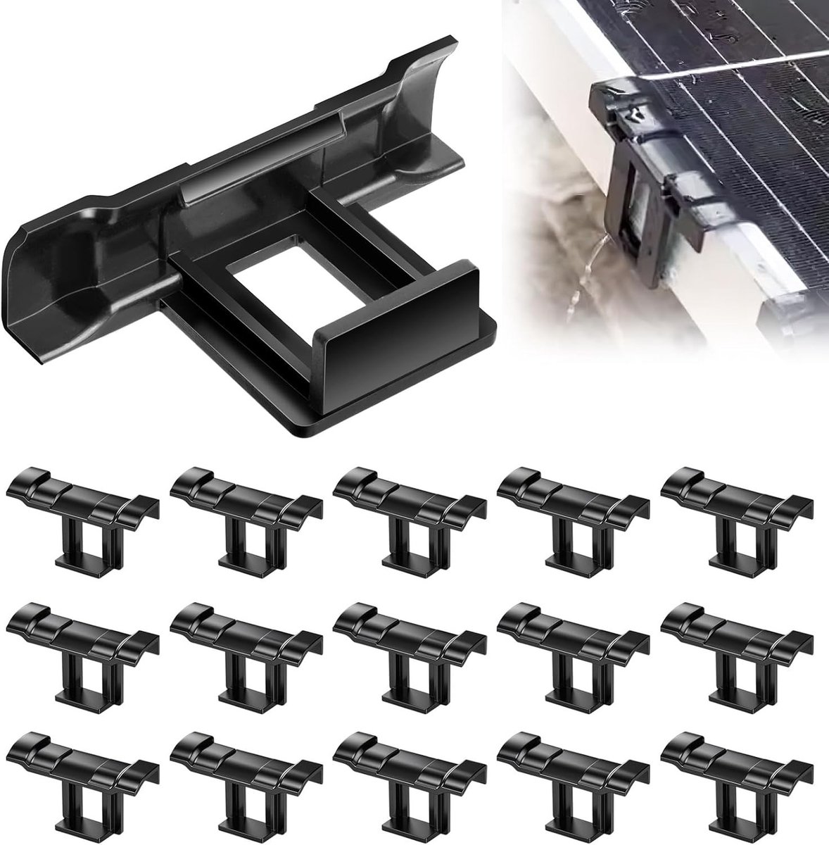 Waterafvoerclips voor zonnepanelen - 44 stuks, 30mm, duurzaam ABS, hitte- en koudbestendig, ideaal voor regenwaterafvoer en modderafvoer