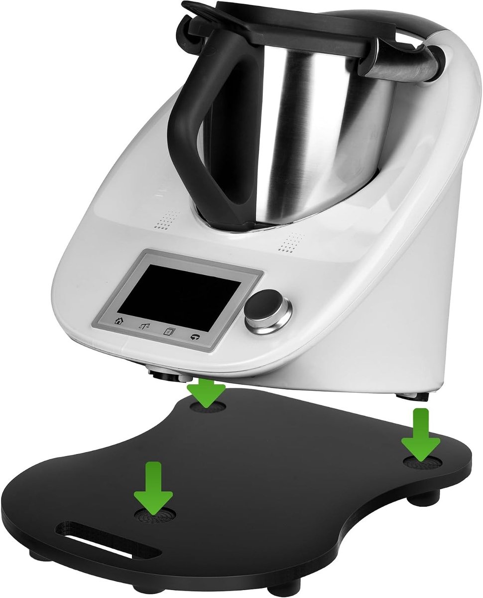 Glijplank voor Thermomix met Wielen en Handvat, 5 mm Acryl Rolbord voor Eenvoudig Bewegen, Onderbed Gebruik, Keukenaccessoire voor Koken en Bereiden