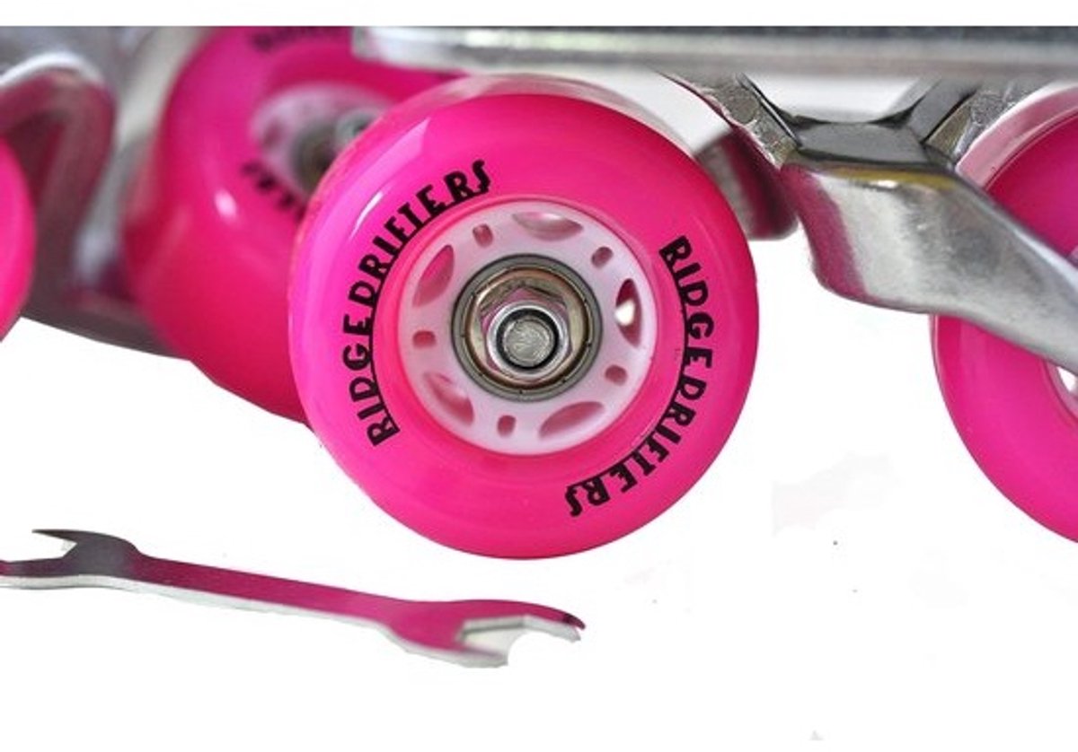Drift Skates Vierkant Aluminium Pink met 70mm PU Wielen | Inline Skateboarden
