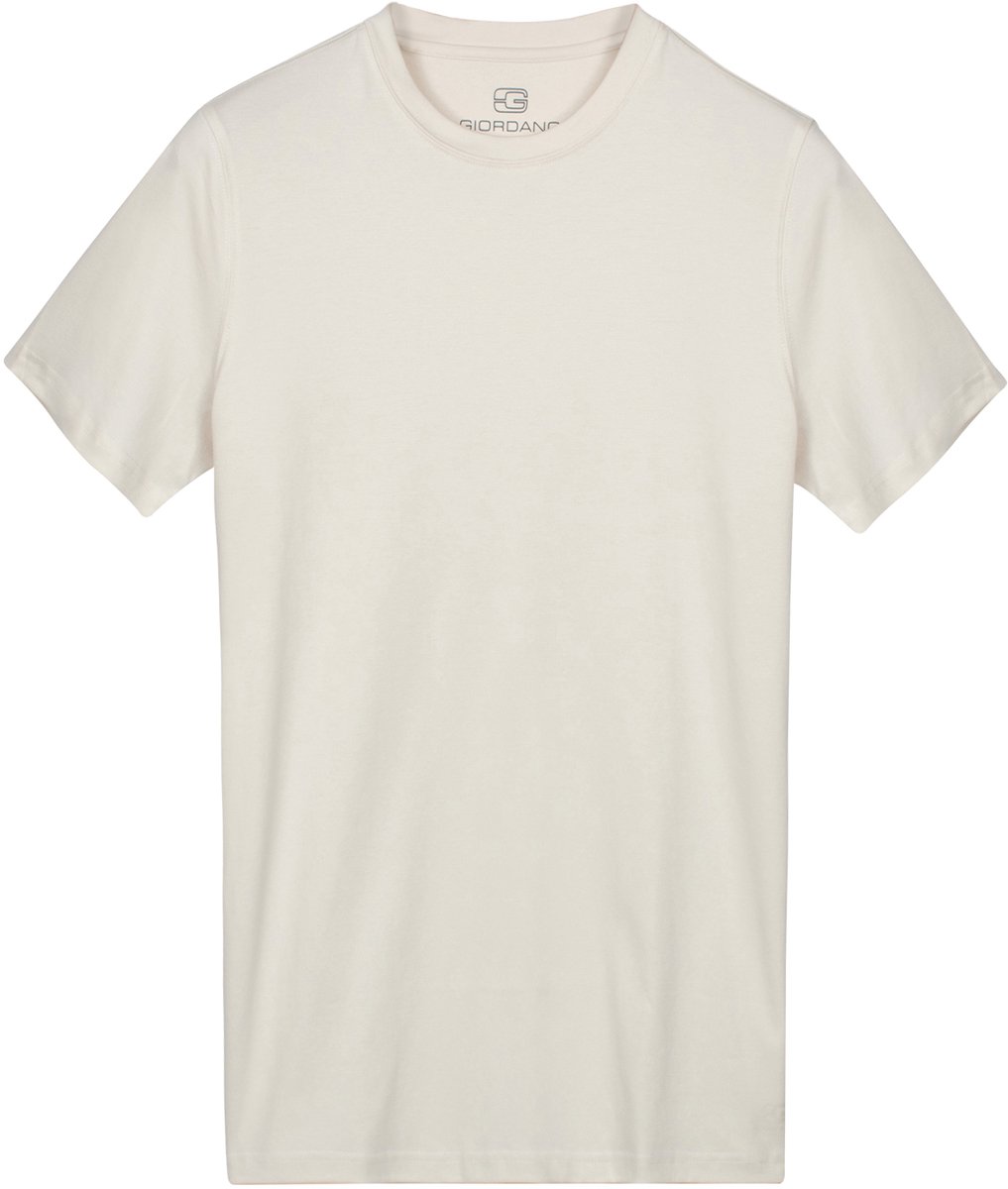 Giordano – Luca – Heren – Liquid Cotton – Basic - T-shirt – Wit – 615078-11