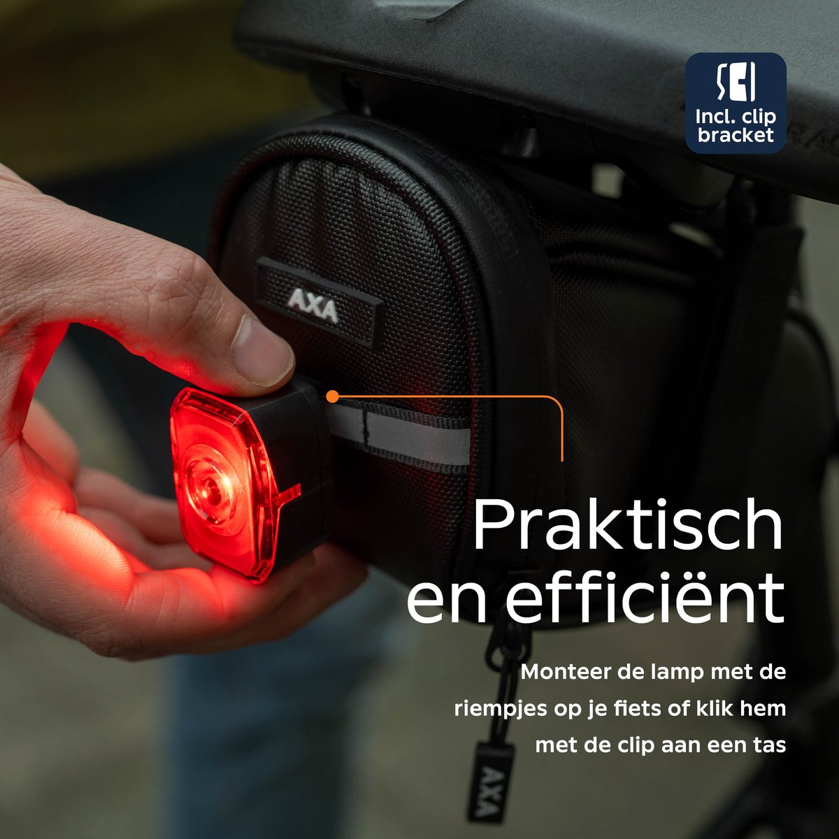 AXA Niteline Spot+ fietsverlichting set – Oplaadbare LED fietsverlichting voor- en achterlicht – USB C – Duurzaam ontwerp voor dagelijks gebruik – foto 8