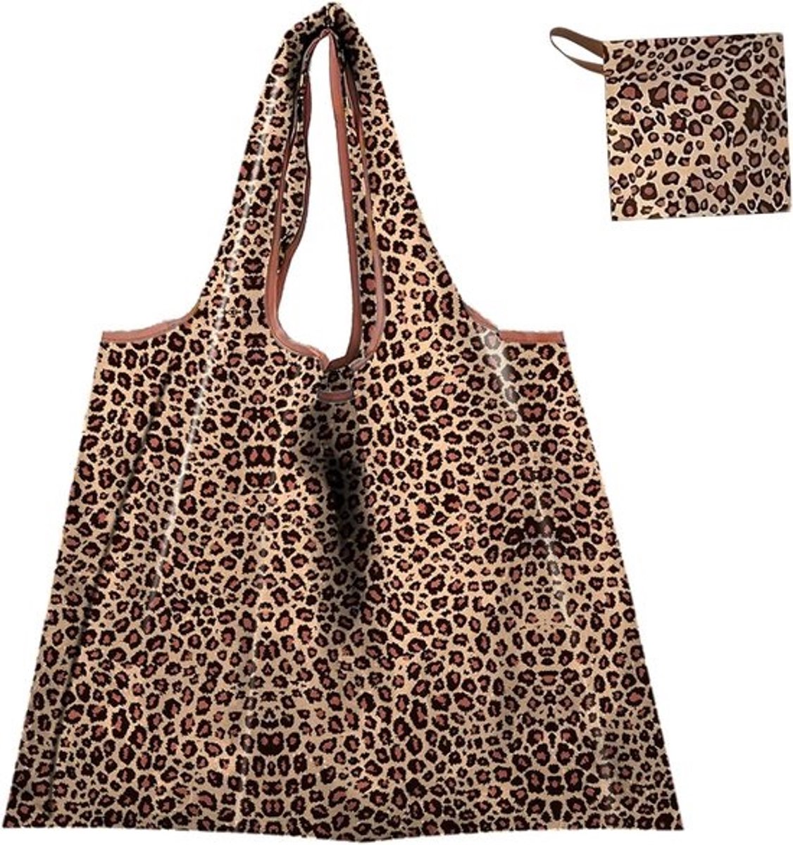 Grote Shopper Tas - Draagtas Dames - Dagelijks Gebruik - Leopard Print - 40x38 cm