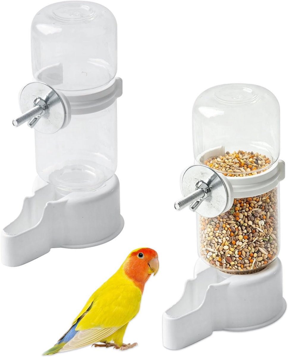 Automatische vogelbad voor papegaaien - 2 stuks vogelwaterdispenser, 140 ml, ideaal voor vogels en dierenliefhebbers
