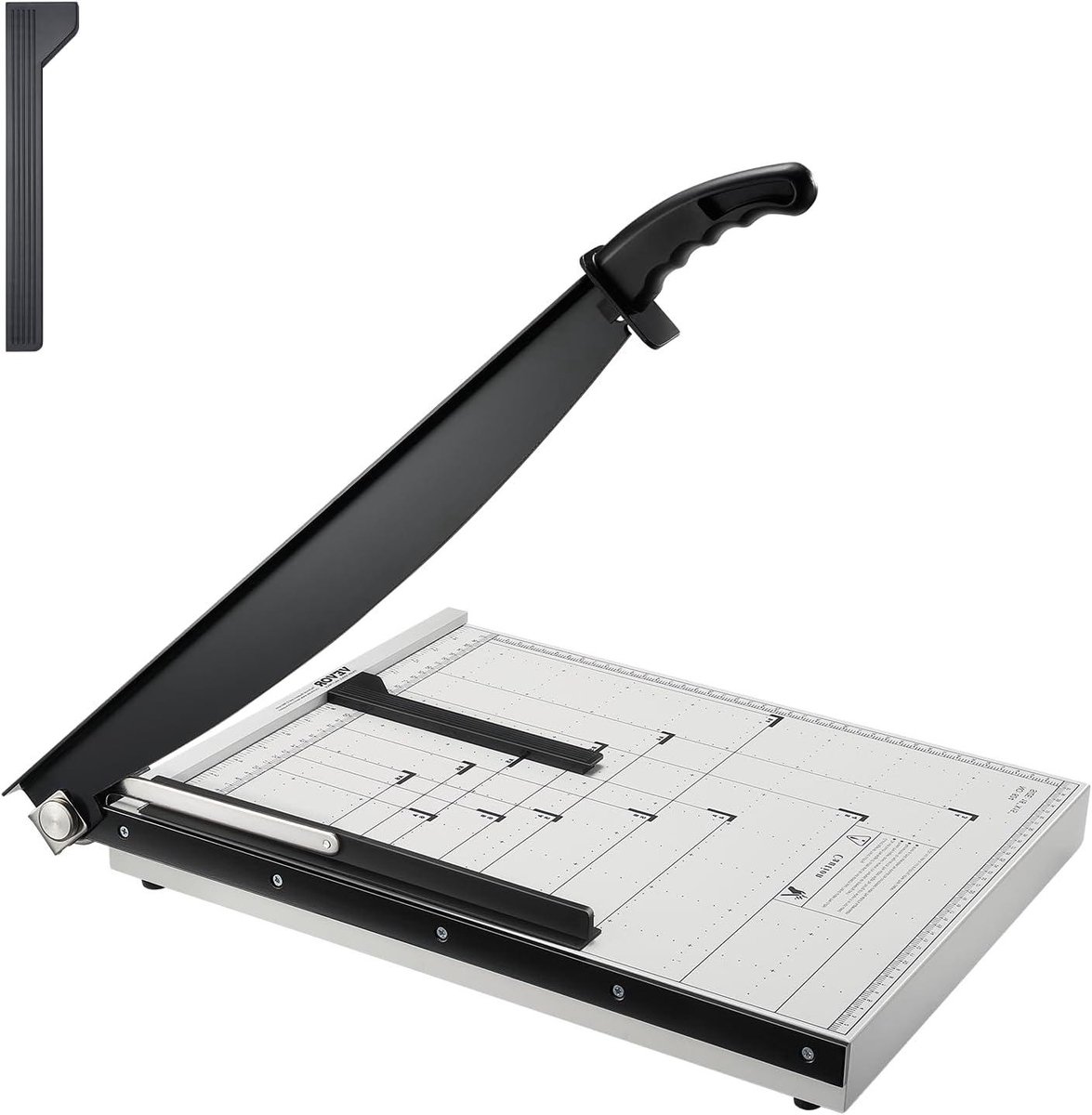 Papiersnijder Guillotine - Papier Snijmachine - Nauwkeurig Snijden - Zelfdragend Mesontwerp - 457 cm 20 Vellen - Zwart
