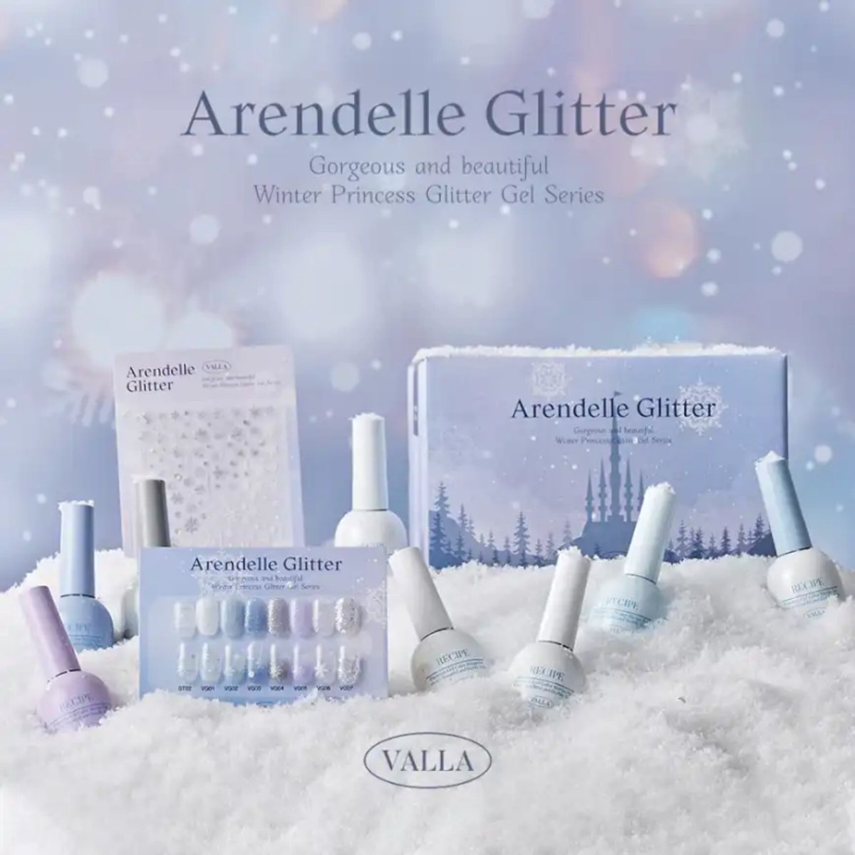 VALLA Arendelle Glitter Collection 8pcs/set