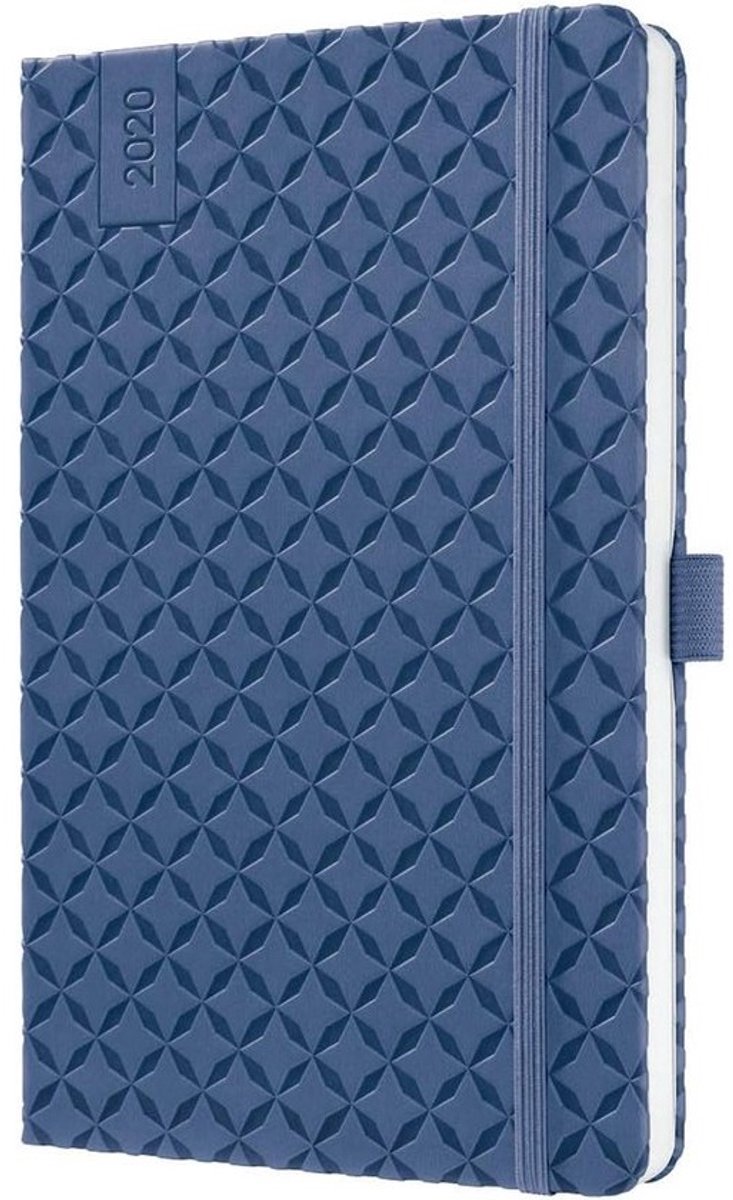 Weekkalender Jolie - Agenda Planner - Afspraken Notities - Stijlvolle Structuur Cover - A5 Formaat - Donkerblauw
