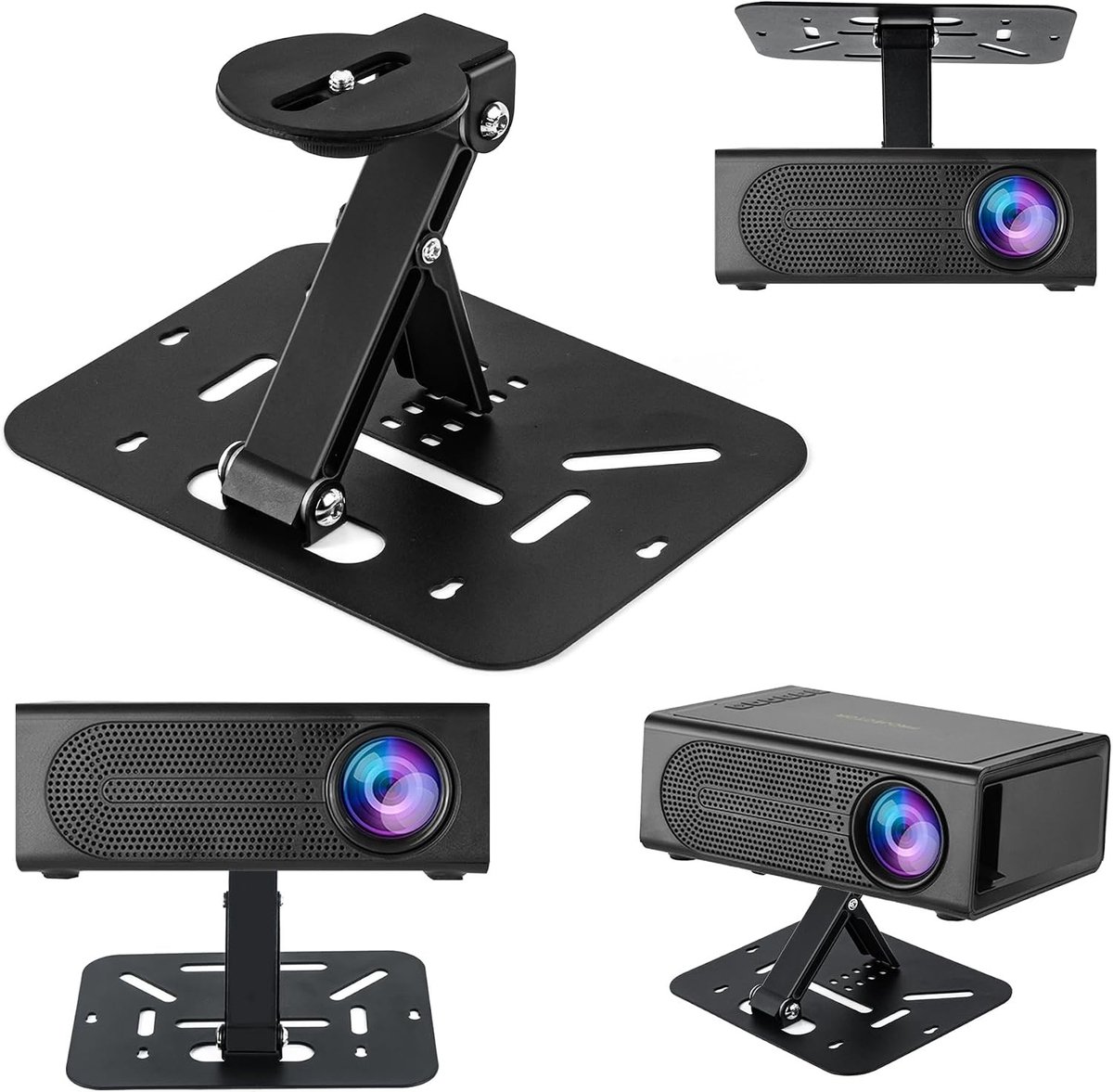 Stabiele Projector Houder voor Desktop en Wandmontage, Geschikt voor Thuisbioscoop, Speelkamer en Kantoor (Maximale Draagcapaciteit: 8 kg)